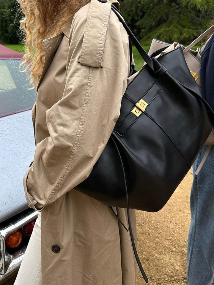 Brune — Sac Cabas Chic Femme Doré Grand Format, Nelly Boutique — image 3