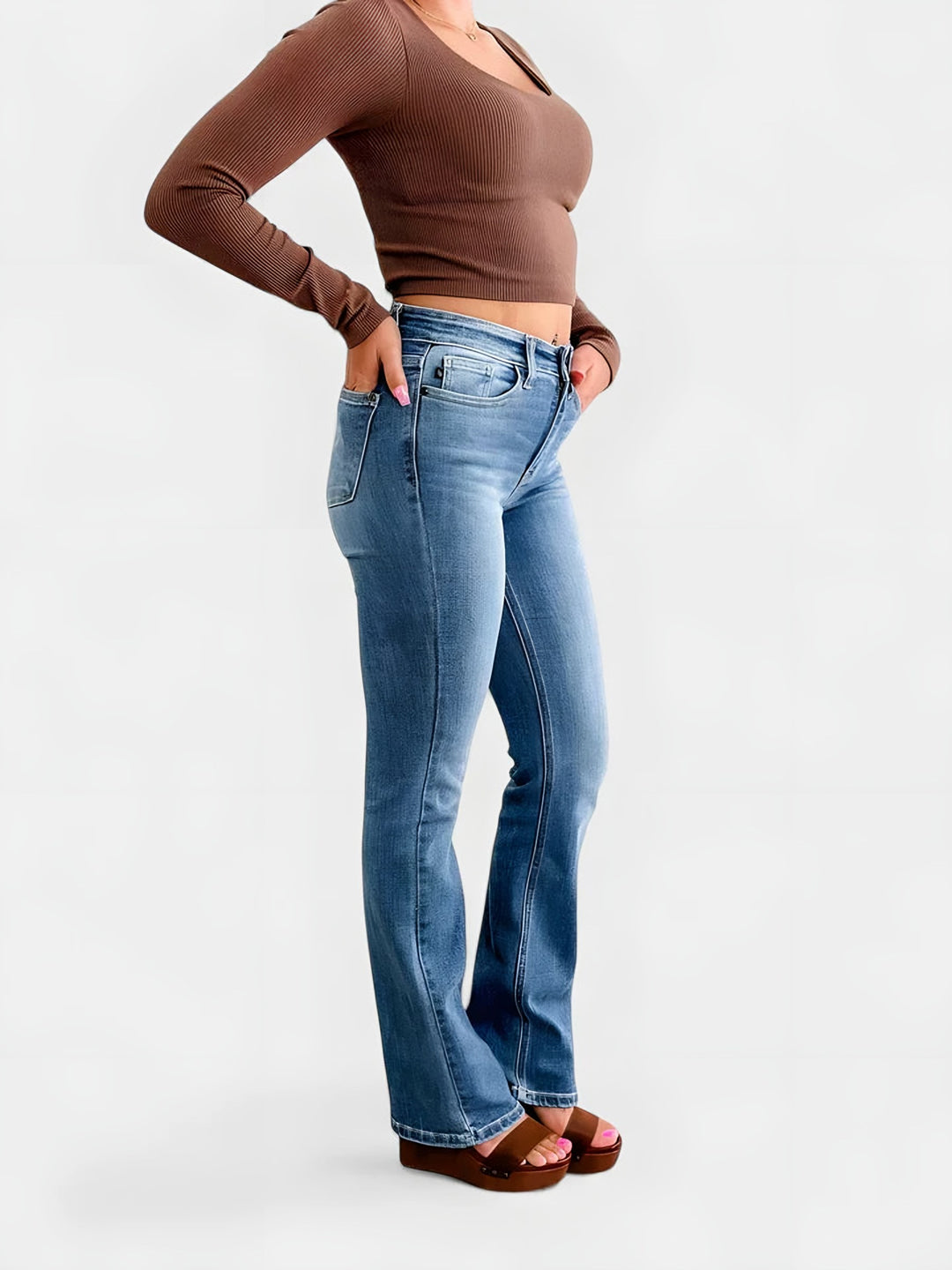 Capucine — Jean Bootcut Femme Ventre Plat, Nelly Boutique — image 1