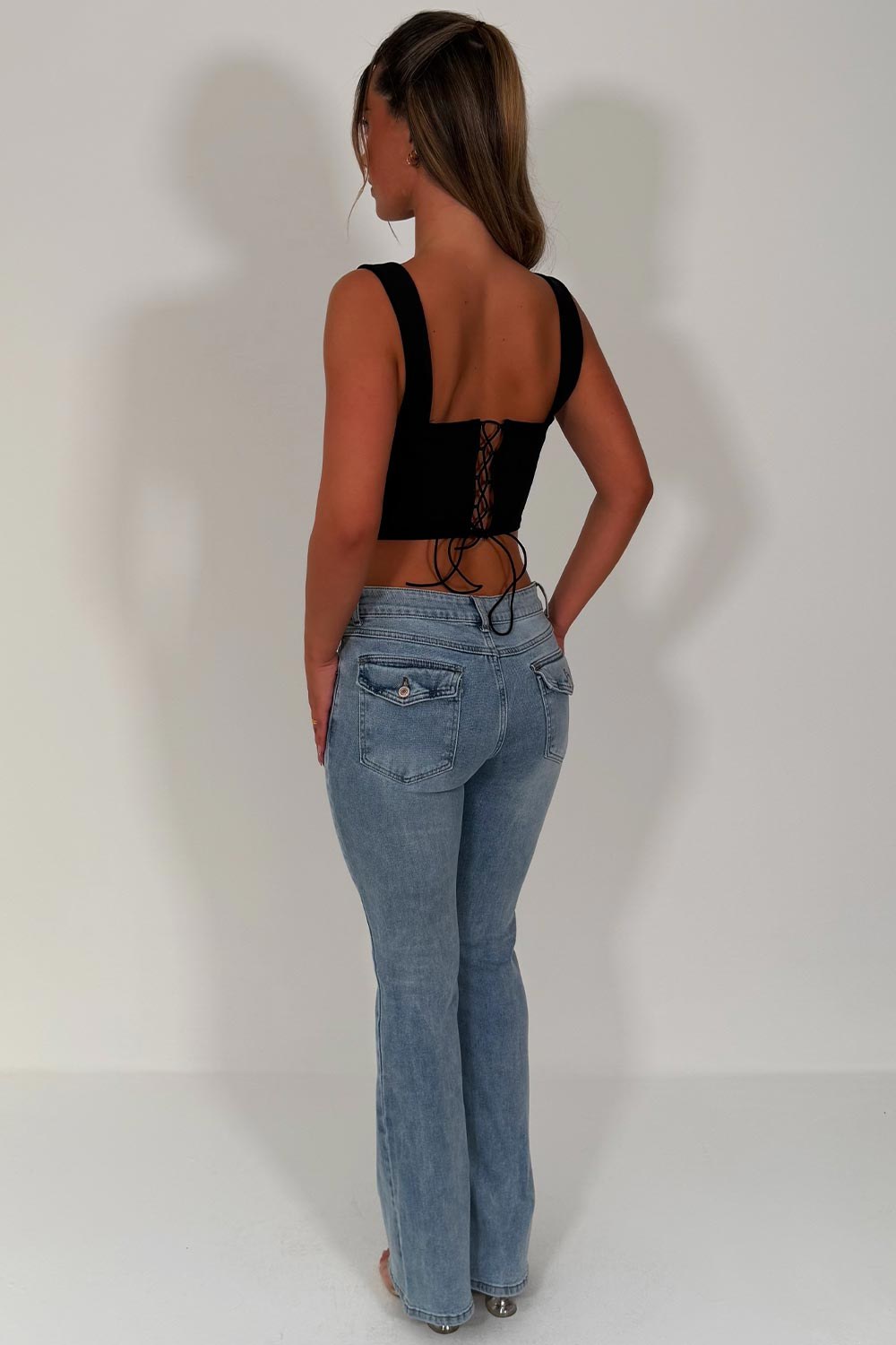 Céleste — Jean Bootcut Femme Taille Basse Stretch, Nelly Boutique — image 1