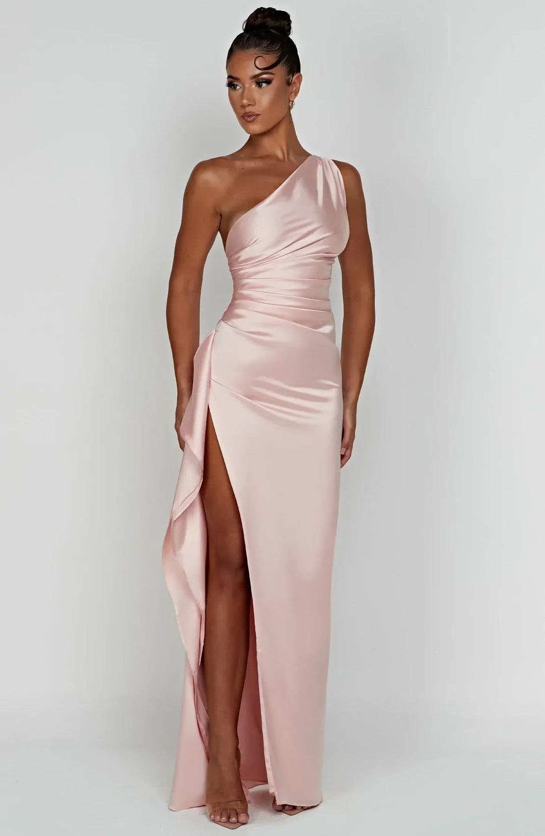Claudine — Robe de Soirée Femme Satin Épaule Fendue, Nelly Boutique — image 10