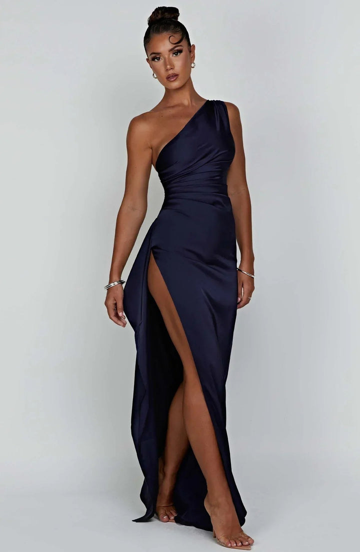 Claudine — Robe de Soirée Femme Satin Épaule Fendue, Nelly Boutique — image 23