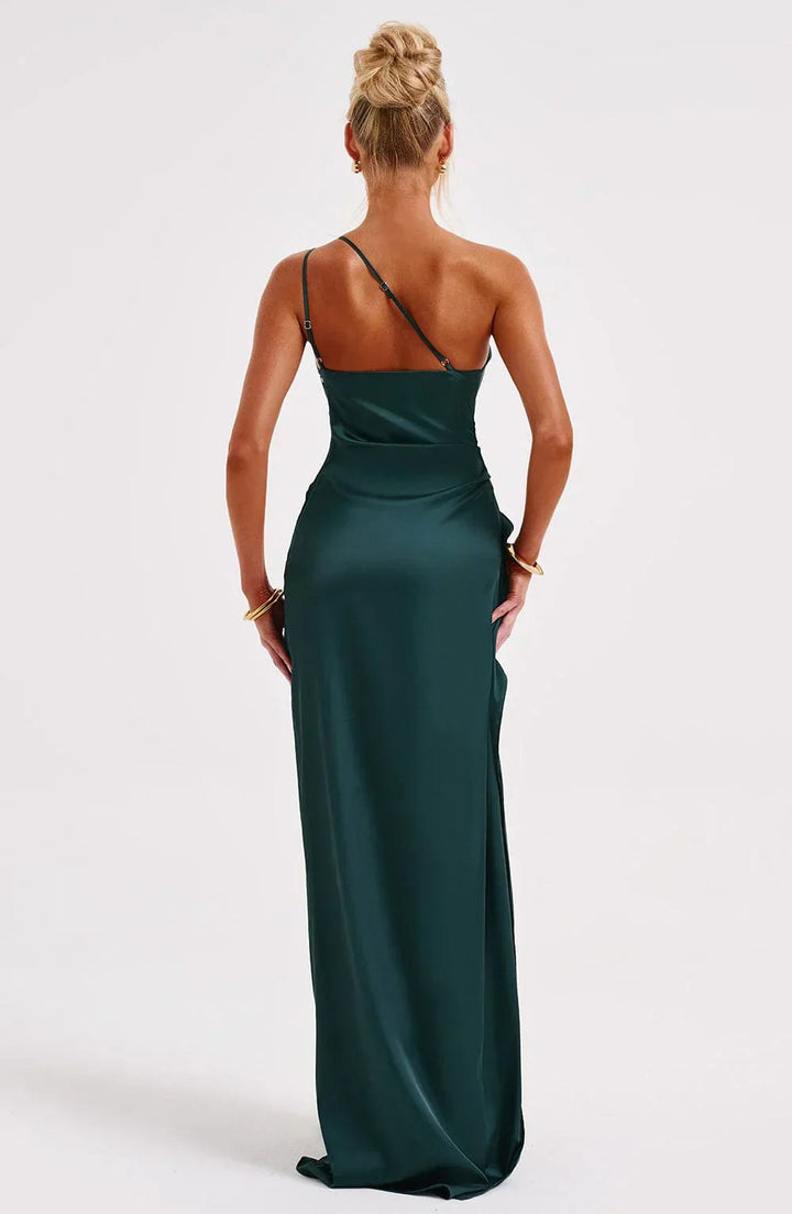 Claudine — Robe de Soirée Femme Satin Épaule Fendue, Nelly Boutique — image 57