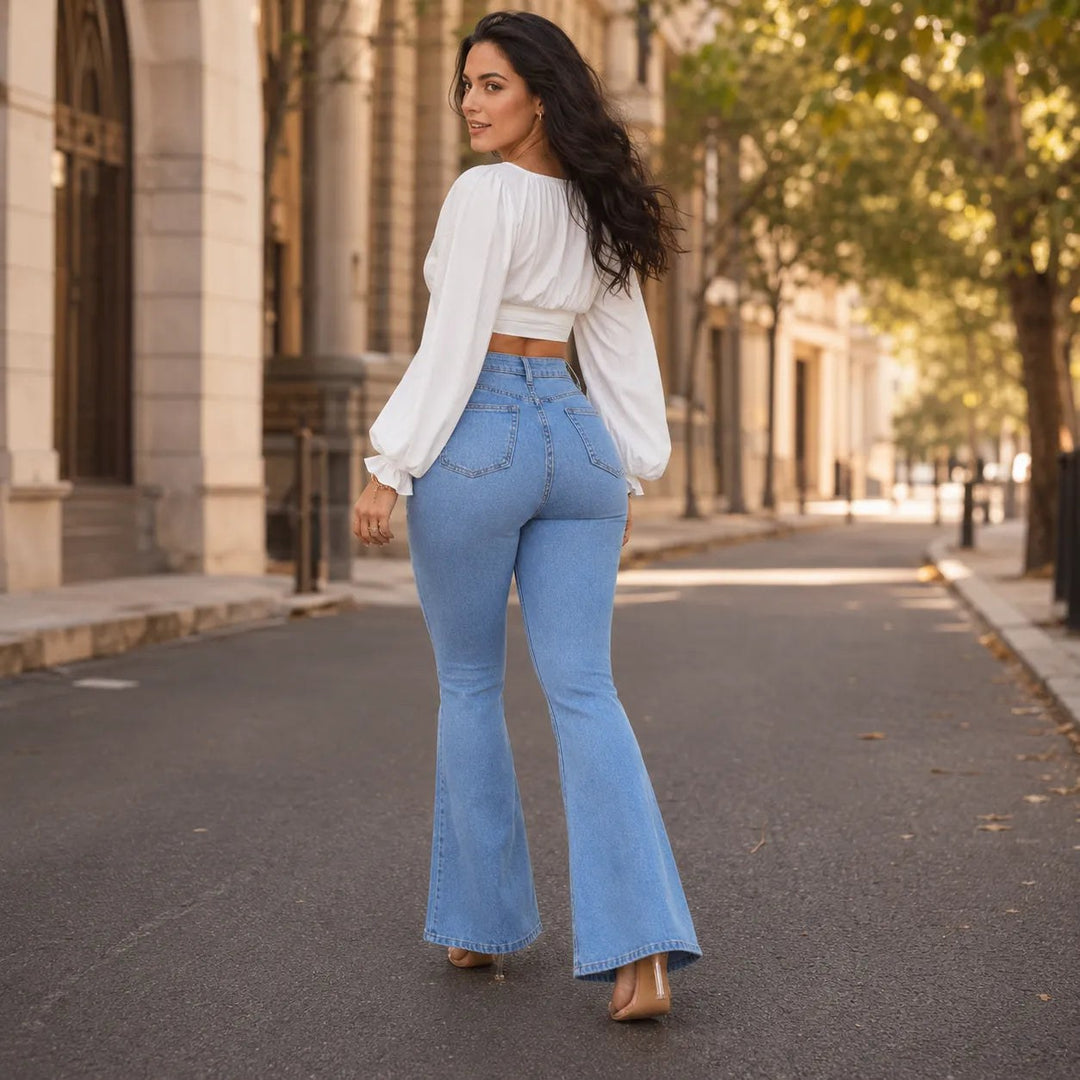 Clémence — Jean Bootcut Femme Taille Haute Stretch, Nelly Boutique — image 2