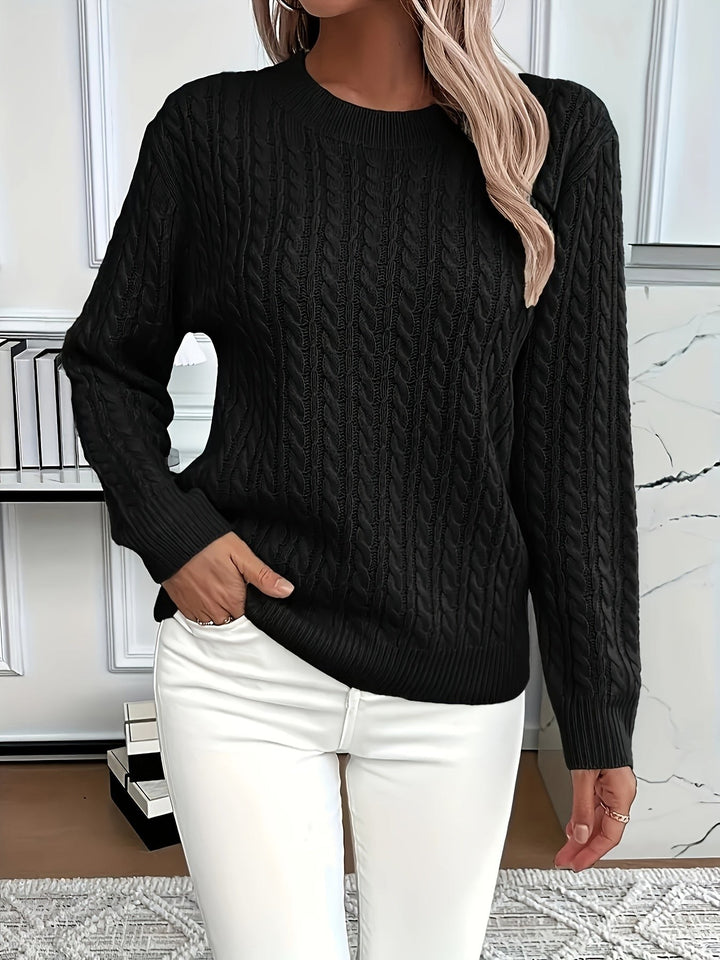 Danièle — Pulls Femme Torsadé Col Rond Maille Fine, Nelly Boutique — image 13