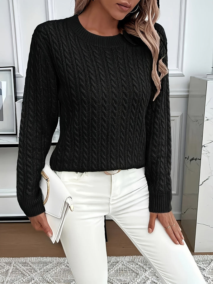 Danièle — Pulls Femme Torsadé Col Rond Maille Fine, Nelly Boutique — image 15