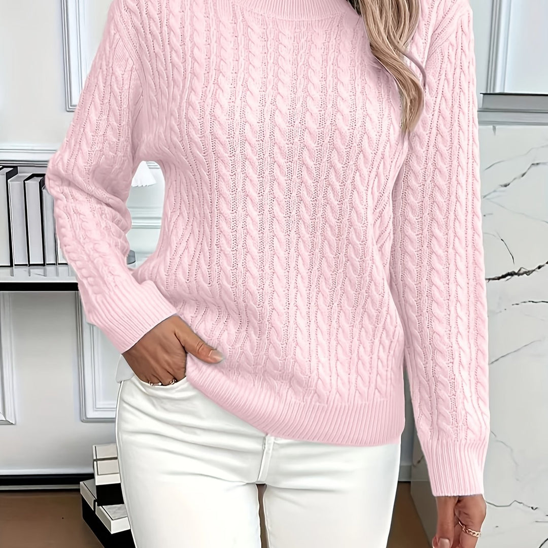 Danièle — Pulls Femme Torsadé Col Rond Maille Fine, Nelly Boutique — image 18