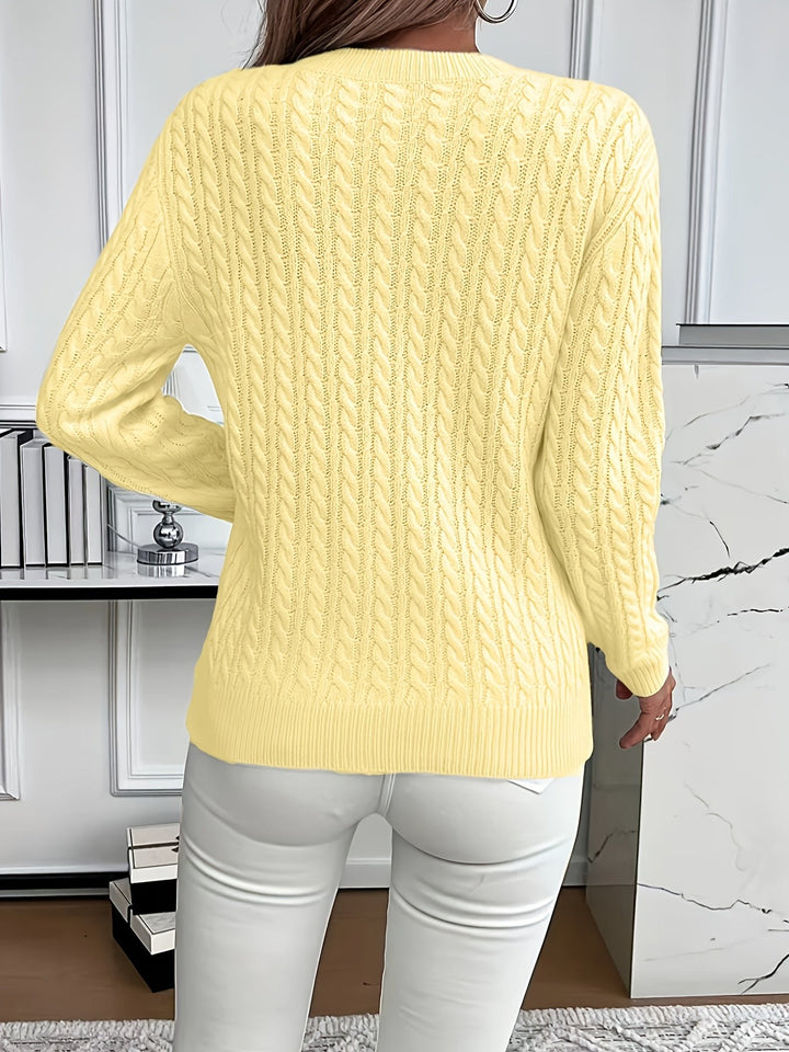 Danièle — Pulls Femme Torsadé Col Rond Maille Fine, Nelly Boutique — image 26