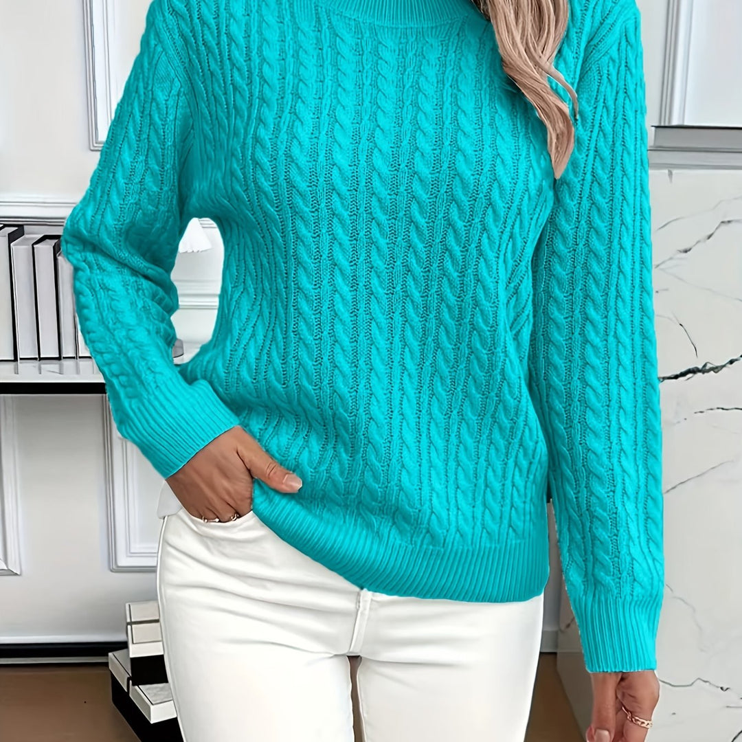 Danièle — Pulls Femme Torsadé Col Rond Maille Fine, Nelly Boutique — image 30