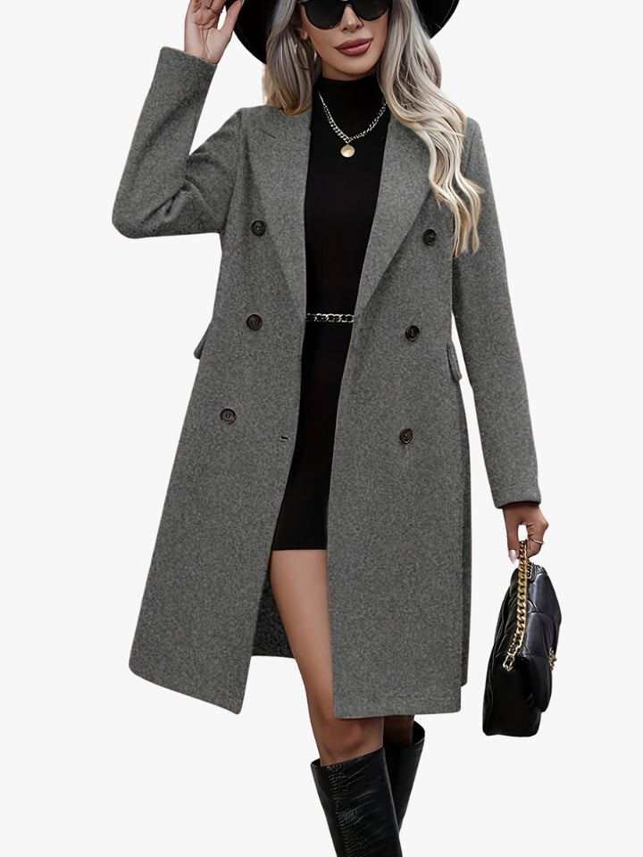 Delphine — Manteau Mi Long Femme Hiver Droit Col Tailleur, Nelly Boutique — image 1