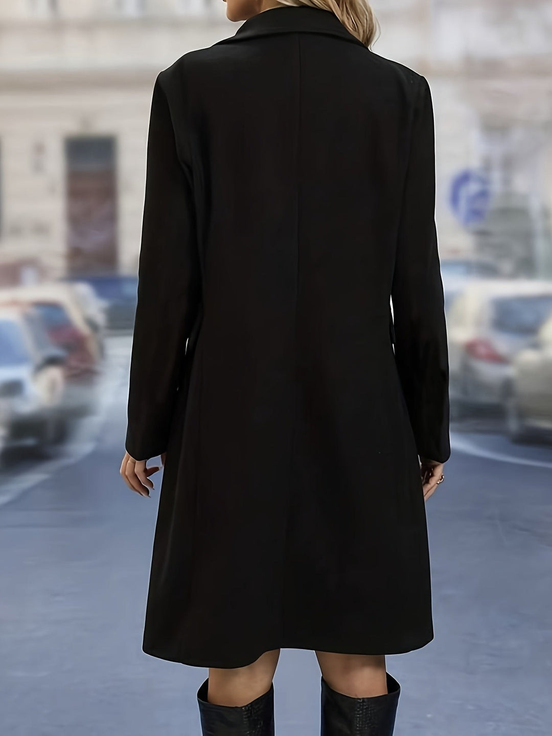 Delphine — Manteau Mi Long Femme Hiver Droit Col Tailleur, Nelly Boutique — image 5