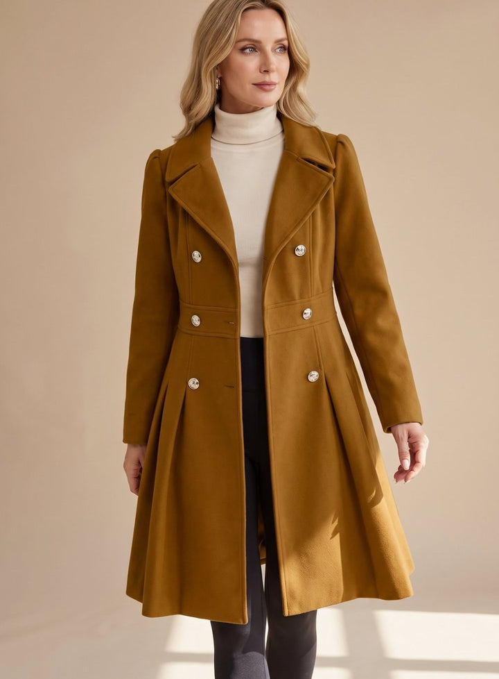 Élise — Manteau Court Femme Laine Cintré Croisé Évasé, Nelly Boutique — image 1