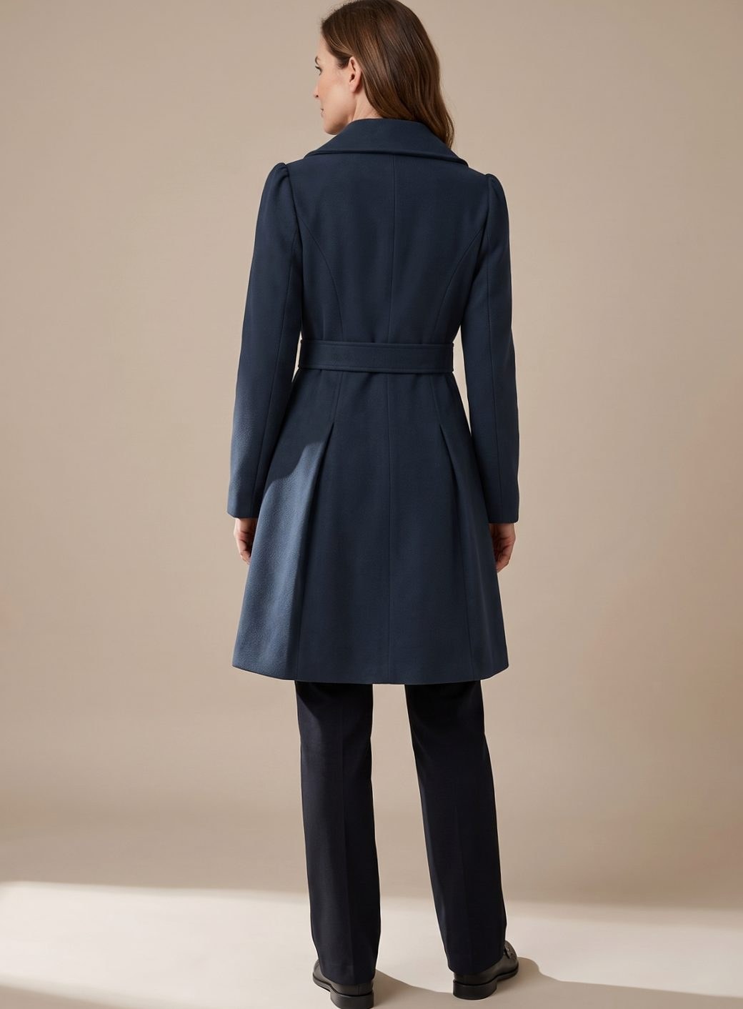 Élise — Manteau Court Femme Laine Cintré Croisé Évasé, Nelly Boutique — image 4