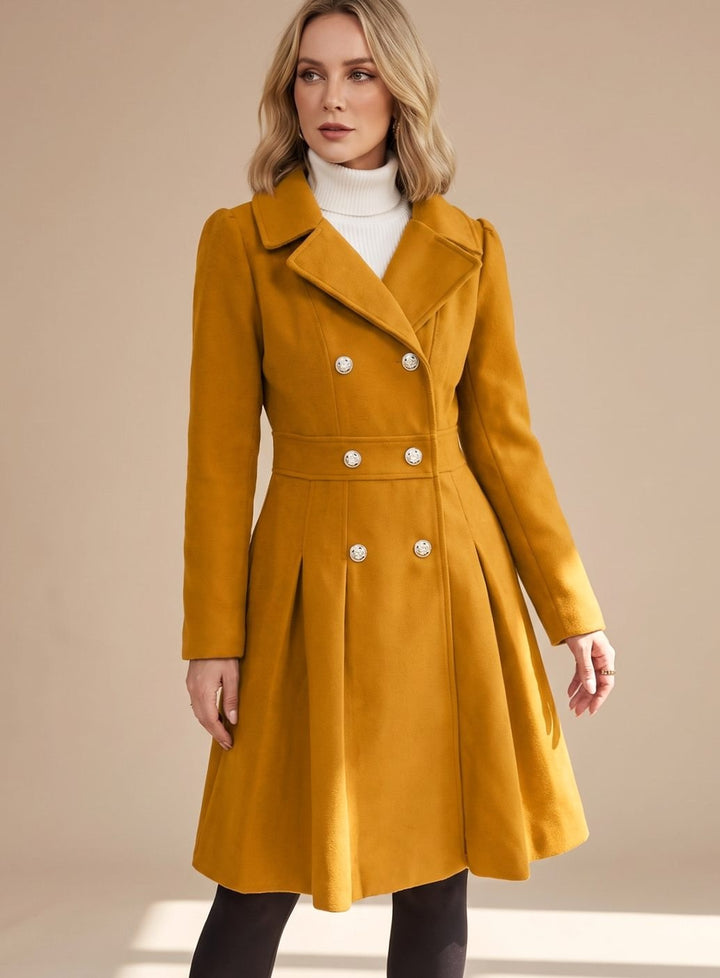 Élise — Manteau Court Femme Laine Cintré Croisé Évasé, Nelly Boutique — image 5