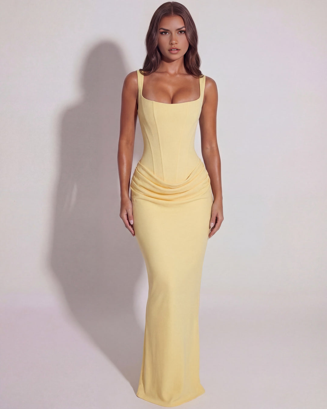 Emmanuelle — Robe de Soirée Femme Longue Satin Bretelles, Nelly Boutique — image 29