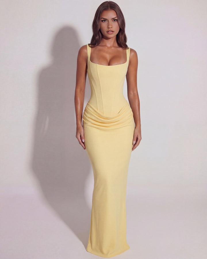 Emmanuelle — Robe de Soirée Femme Longue Satin Bretelles, Nelly Boutique — image 29