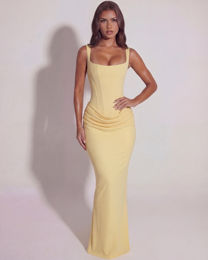 Emmanuelle — Robe de Soirée Femme Longue Satin Bretelles, Nelly Boutique — image 31