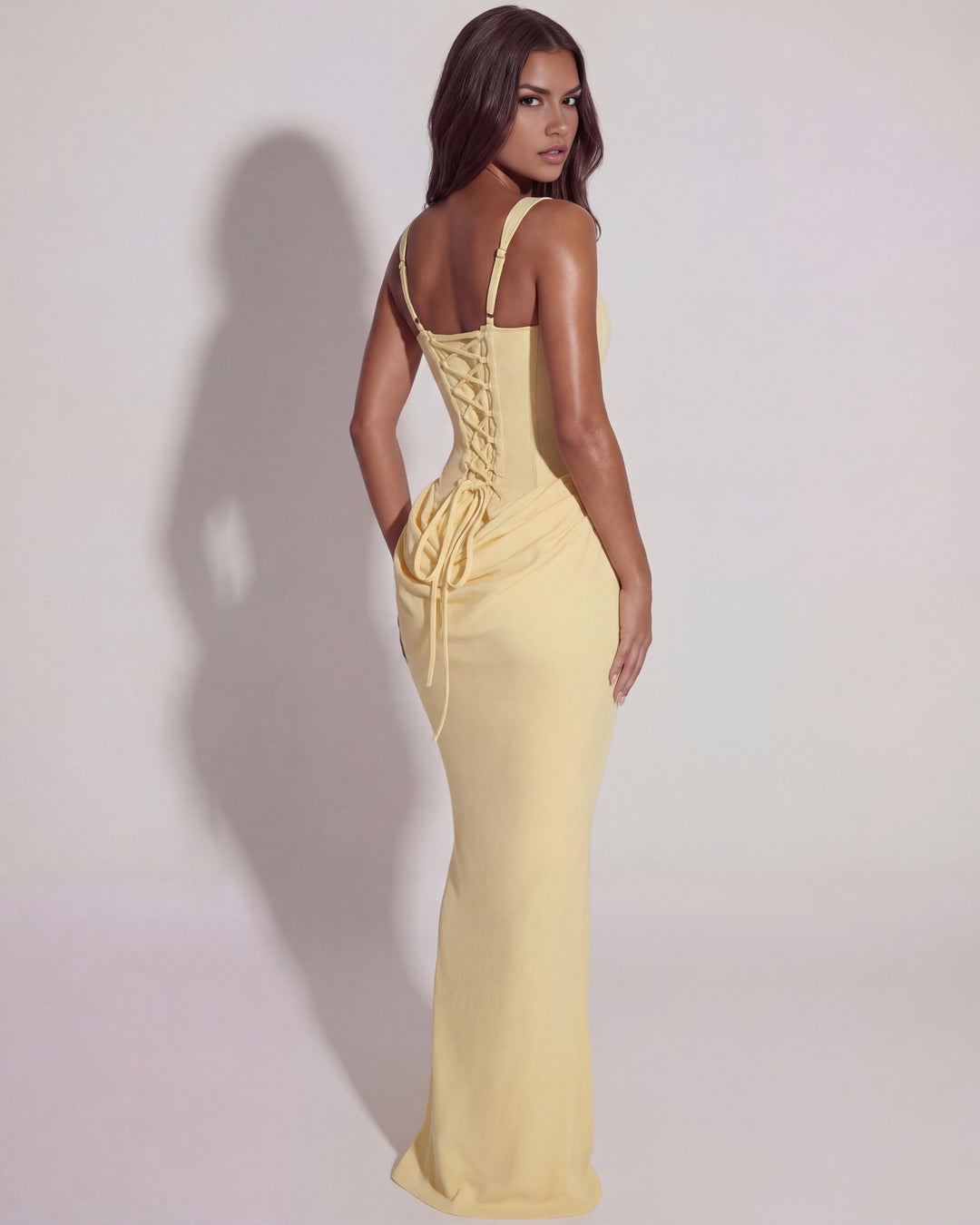 Emmanuelle — Robe de Soirée Femme Longue Satin Bretelles, Nelly Boutique — image 33