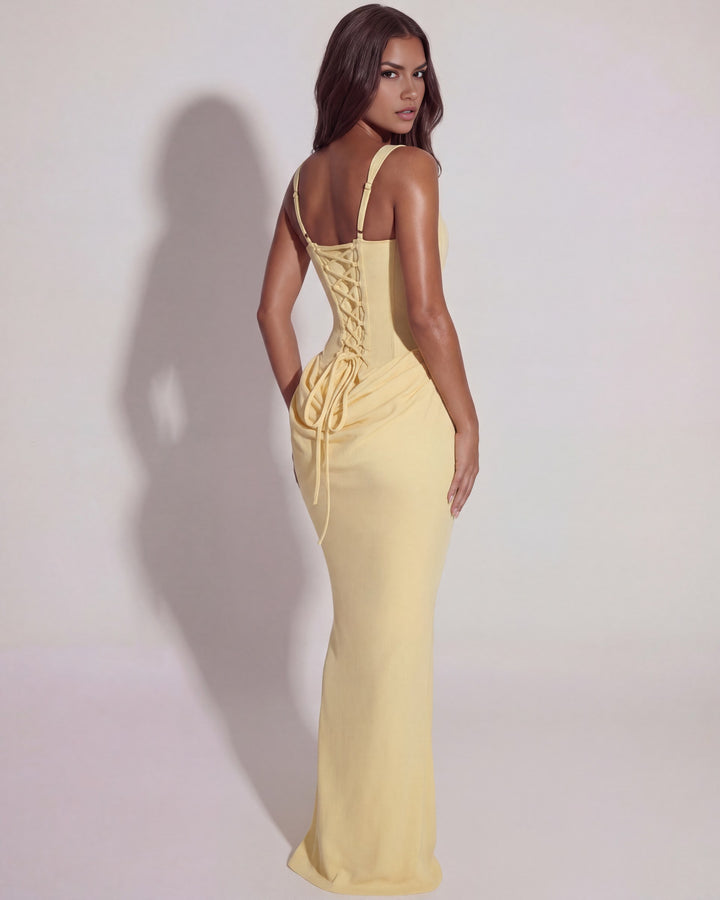 Emmanuelle — Robe de Soirée Femme Longue Satin Bretelles, Nelly Boutique — image 33
