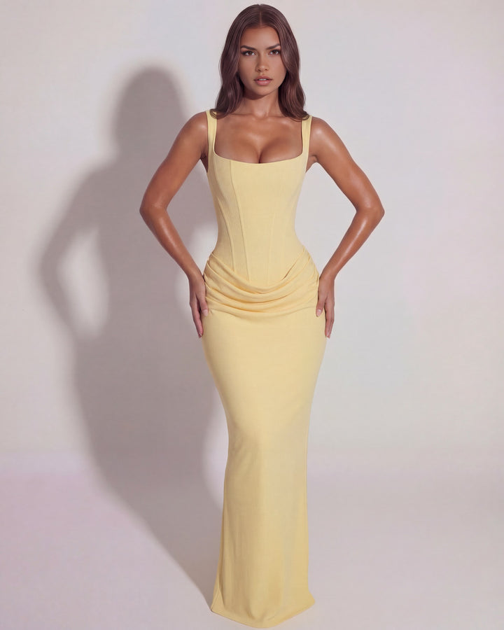 Emmanuelle — Robe de Soirée Femme Longue Satin Bretelles, Nelly Boutique — image 34