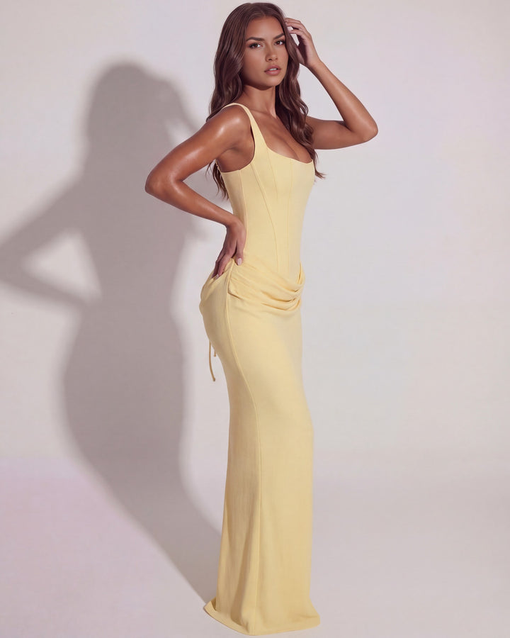 Emmanuelle — Robe de Soirée Femme Longue Satin Bretelles, Nelly Boutique — image 35
