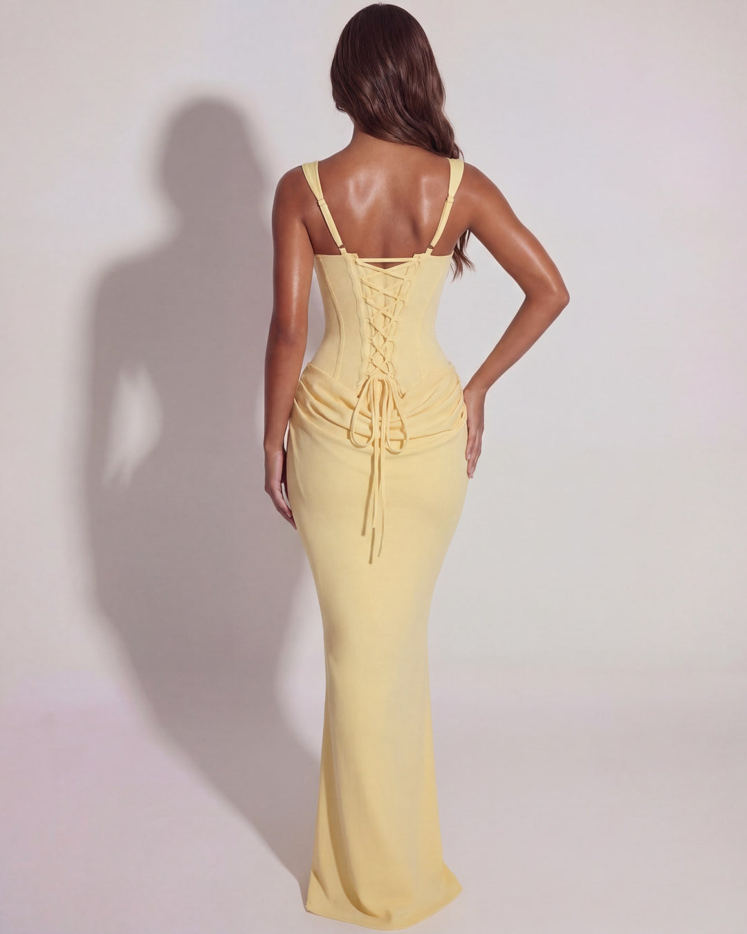 Emmanuelle — Robe de Soirée Femme Longue Satin Bretelles, Nelly Boutique — image 37