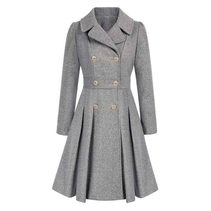 Estelle — Manteau Long Femme Cintré Croisé Col Tailleur, Nelly Boutique — image 1