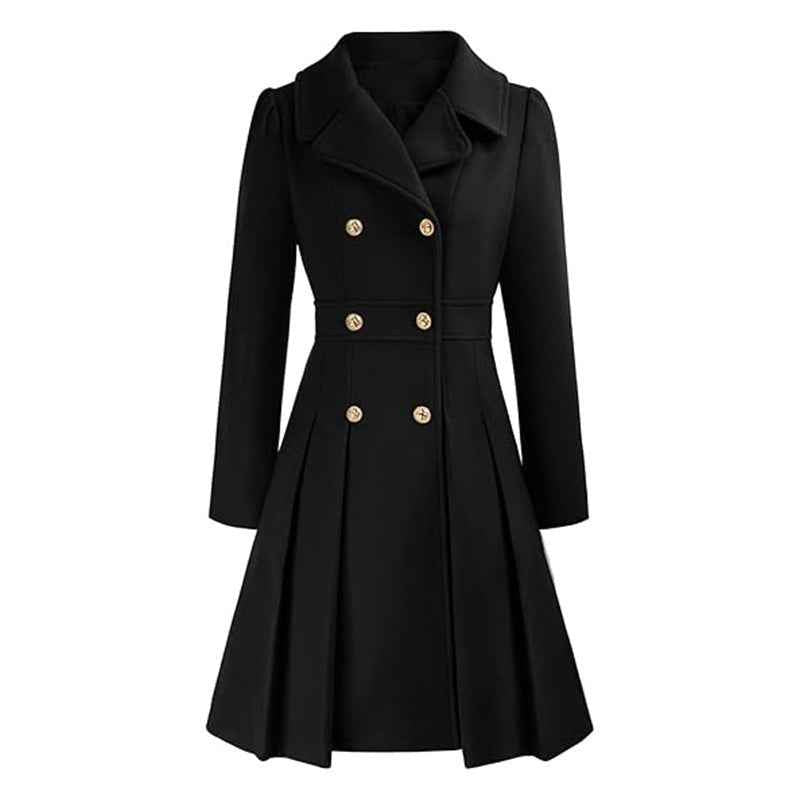 Estelle — Manteau Long Femme Cintré Croisé Col Tailleur, Nelly Boutique — image 4