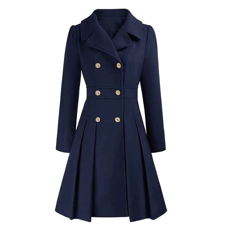Estelle — Manteau Long Femme Cintré Croisé Col Tailleur, Nelly Boutique — image 5