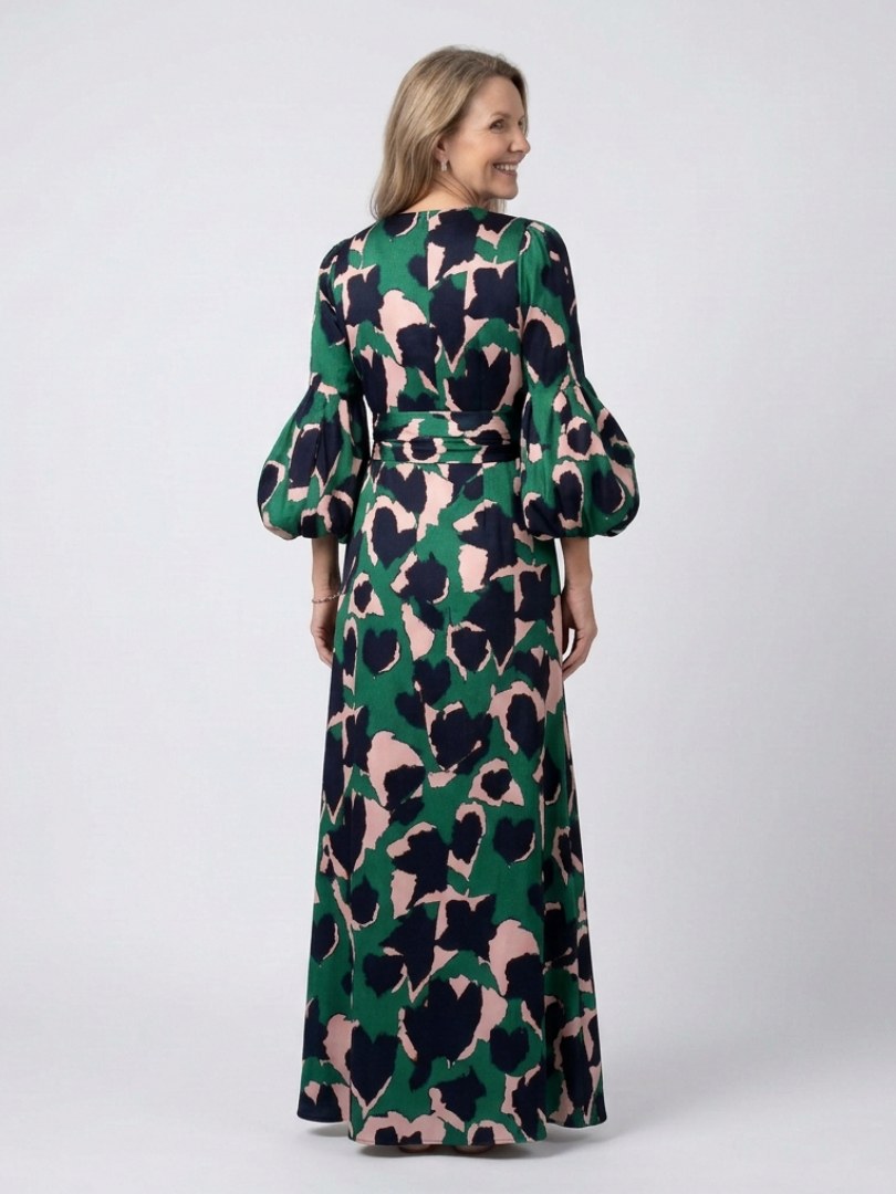 Faustine — Robe Manche Longue Femme Imprimée Col V, Nelly Boutique — image 3