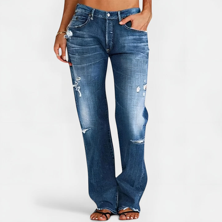 Flavie — Jean Bootcut Femme Déchiré Vintage, Nelly Boutique — image 1