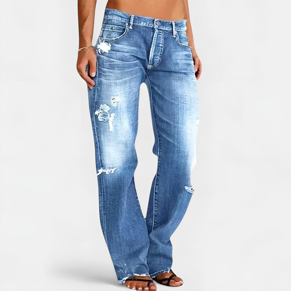 Flavie — Jean Bootcut Femme Déchiré Vintage, Nelly Boutique — image 2