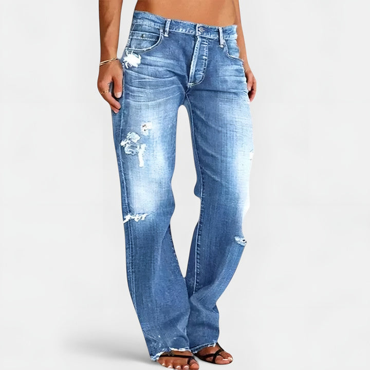 Flavie — Jean Bootcut Femme Déchiré Vintage, Nelly Boutique — image 2
