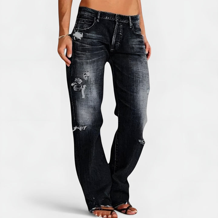 Flavie — Jean Bootcut Femme Déchiré Vintage, Nelly Boutique — image 3