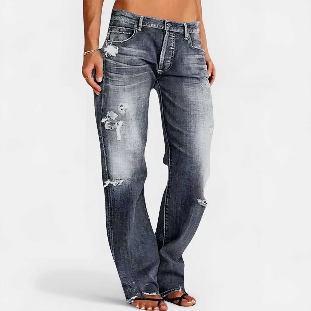 Flavie — Jean Bootcut Femme Déchiré Vintage, Nelly Boutique — image 4