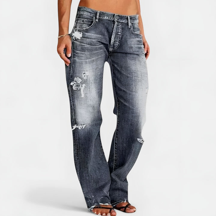 Flavie — Jean Bootcut Femme Déchiré Vintage, Nelly Boutique — image 4