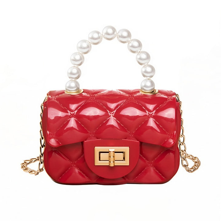 Gabrielle — Mini Sac Femme Matelassé Perles Chaîne Dorée, Nelly Boutique — image 5