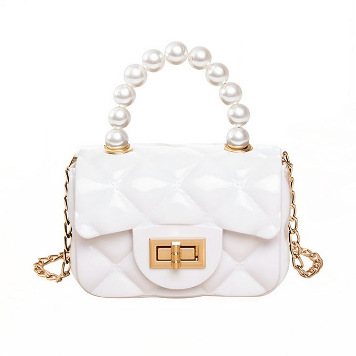 Gabrielle — Mini Sac Femme Matelassé Perles Chaîne Dorée, Nelly Boutique — image 7