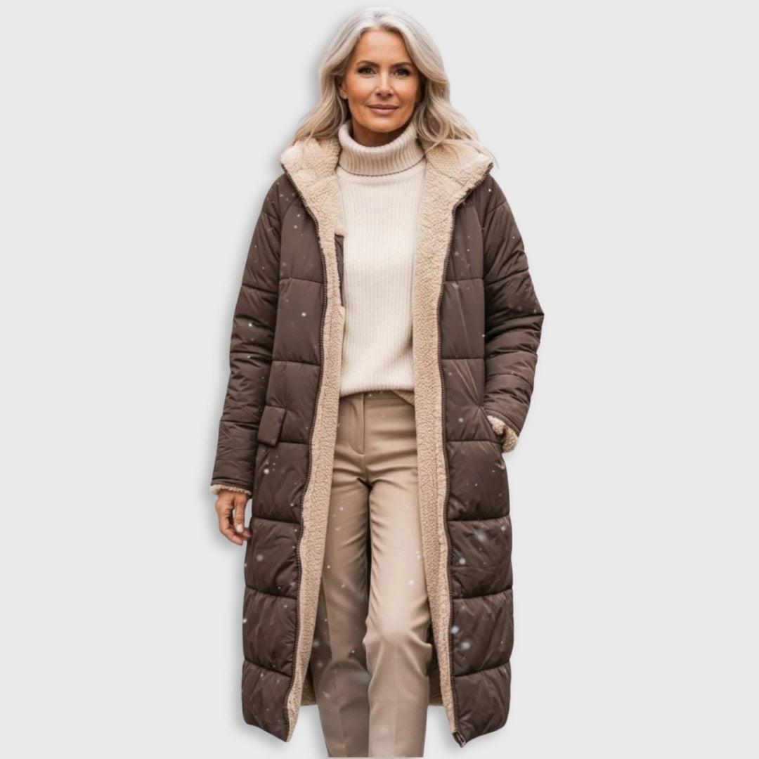 Geneviève — Doudoune Femme Longue Capuche Doublée Polaire, Nelly Boutique — image 1