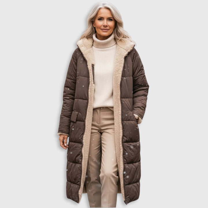 Geneviève — Doudoune Femme Longue Capuche Doublée Polaire, Nelly Boutique — image 1