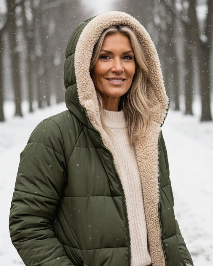 Geneviève — Doudoune Femme Longue Capuche Doublée Polaire, Nelly Boutique — image 8