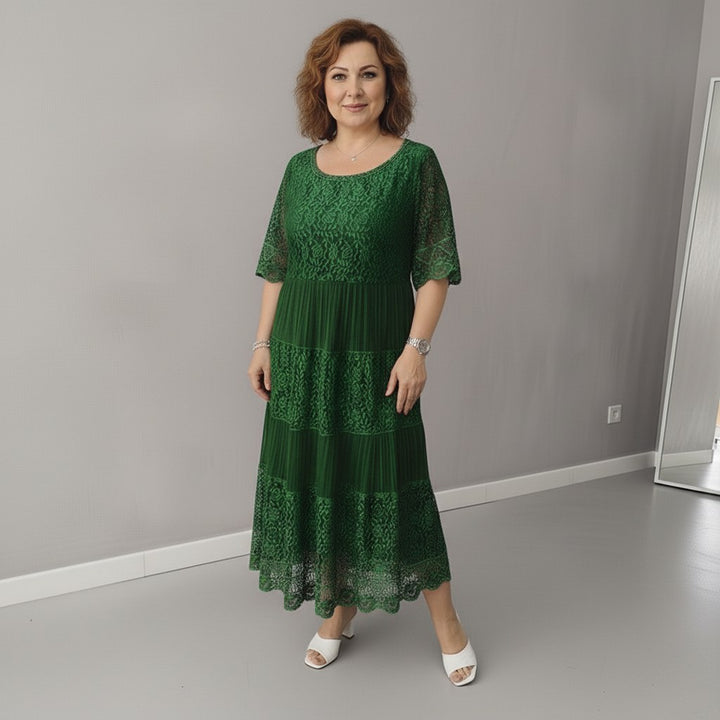 Georgette — Robe Dentelle Femme Longue Manche Volant Brodée, Nelly Boutique — image 18