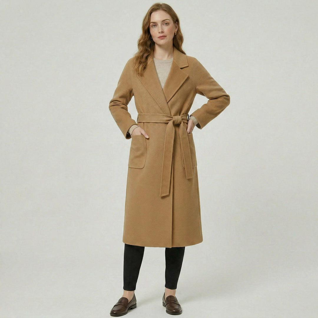 Héloïse — Manteau Laine Femme Long Ceinturé Col Tailleur, Nelly Boutique — image 4