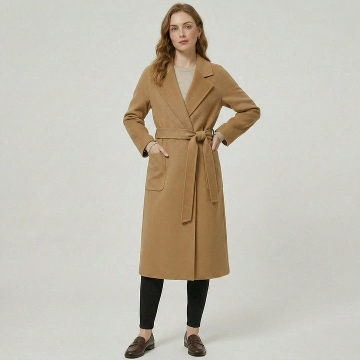 Héloïse — Manteau Laine Femme Long Ceinturé Col Tailleur, Nelly Boutique — image 4