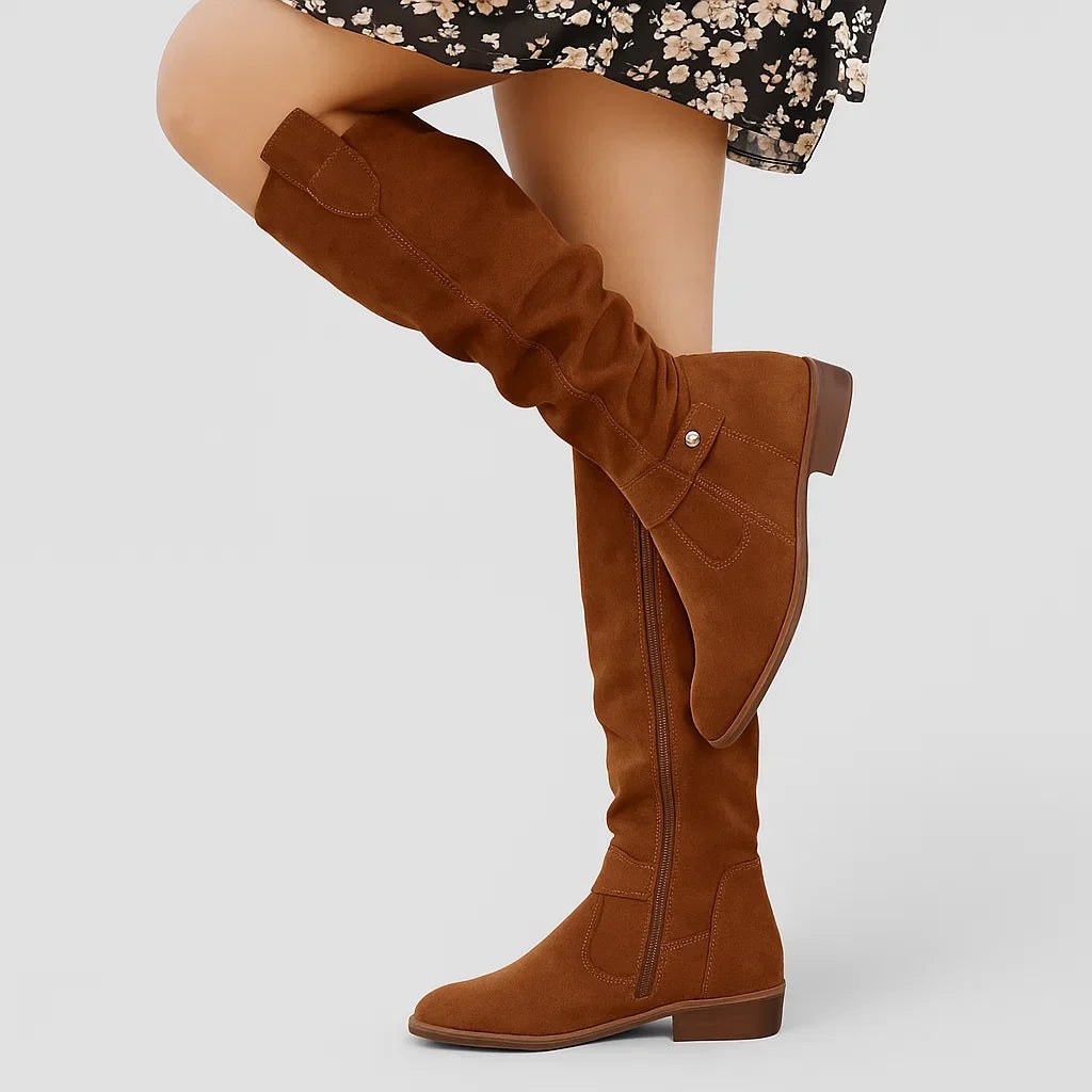 Honorine — Bottes Hautes Femme Plates Zip, Nelly Boutique — image 5