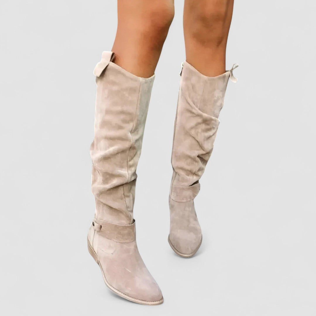 Honorine — Bottes Hautes Femme Plates Zip, Nelly Boutique — image 7