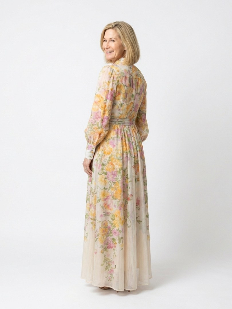 Hortense — Robe Chemise Femme Manche Longue Fleurie Ceinturée, Nelly Boutique — image 3