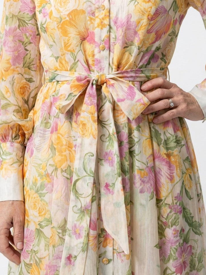Hortense — Robe Chemise Femme Manche Longue Fleurie Ceinturée, Nelly Boutique — image 4