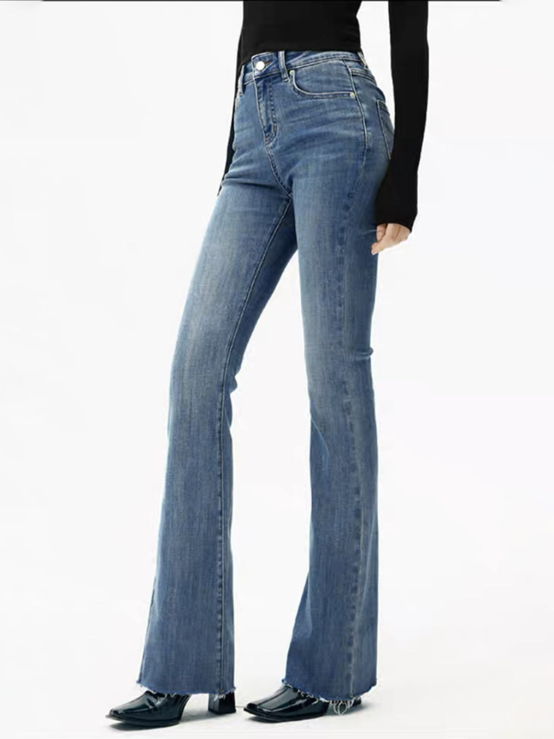Isabelle — Jean Bootcut Femme Taille Haute Denim Évasé, Nelly Boutique — image 6