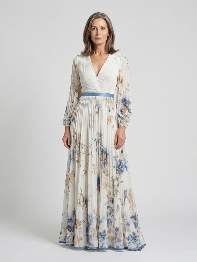 Léonie — Robe Fleurie Femme Manche Longue Col V, Nelly Boutique — image 1