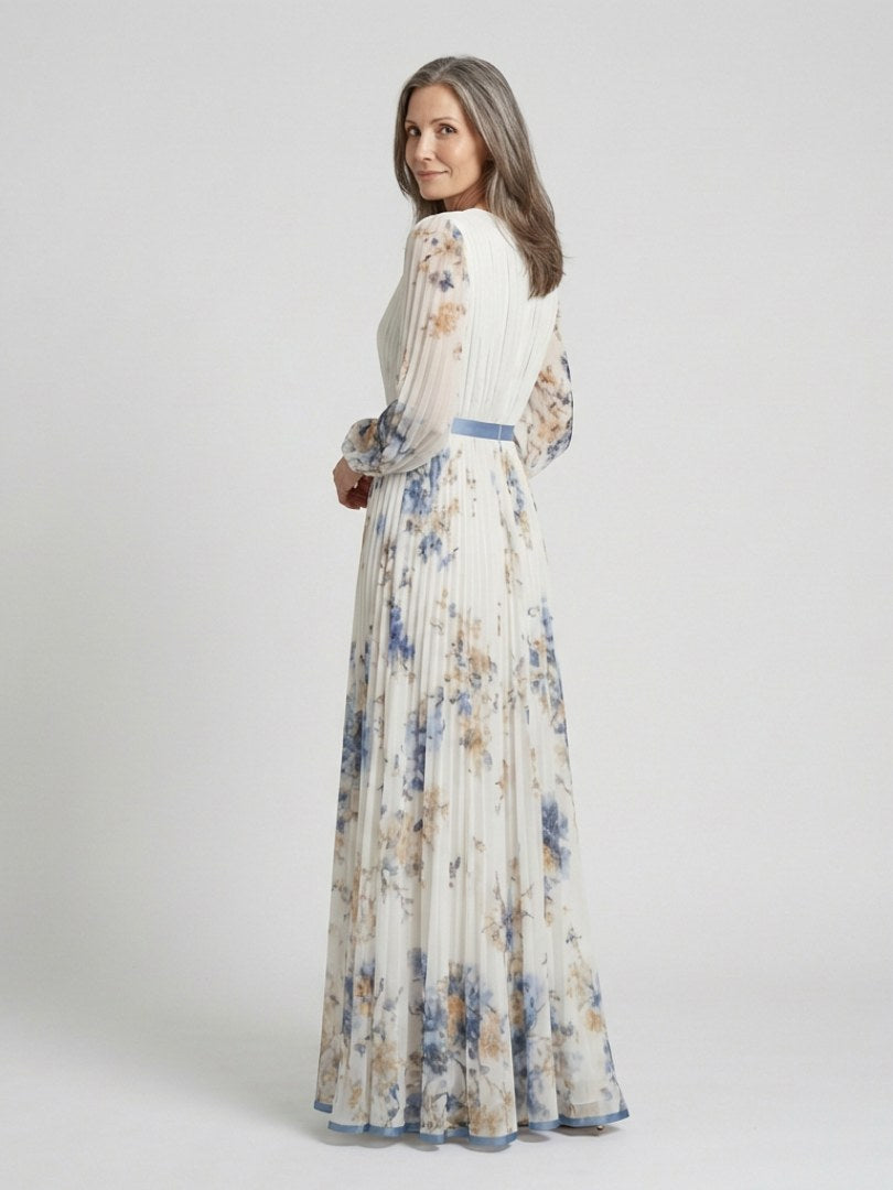 Léonie — Robe Fleurie Femme Manche Longue Col V, Nelly Boutique — image 2